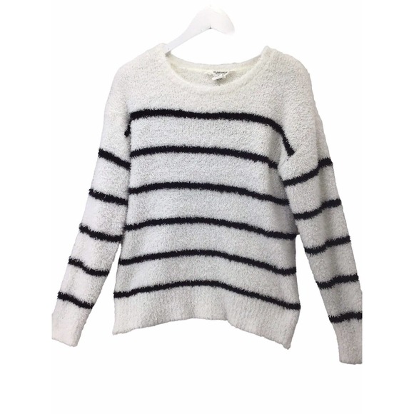 Workshop Republic Clothing Sweaters - Workshop Republic Clothing Stripped Pullover Eyelash Sweater Women’s Size Large
